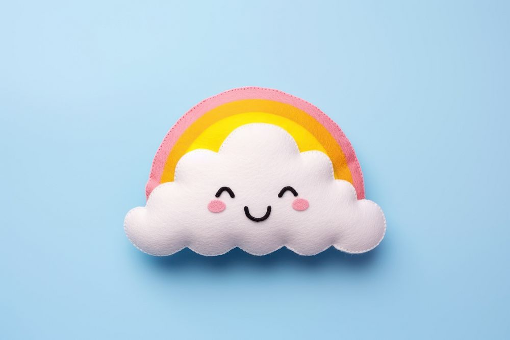 Toy cartoon cloud anthropomorphic. 