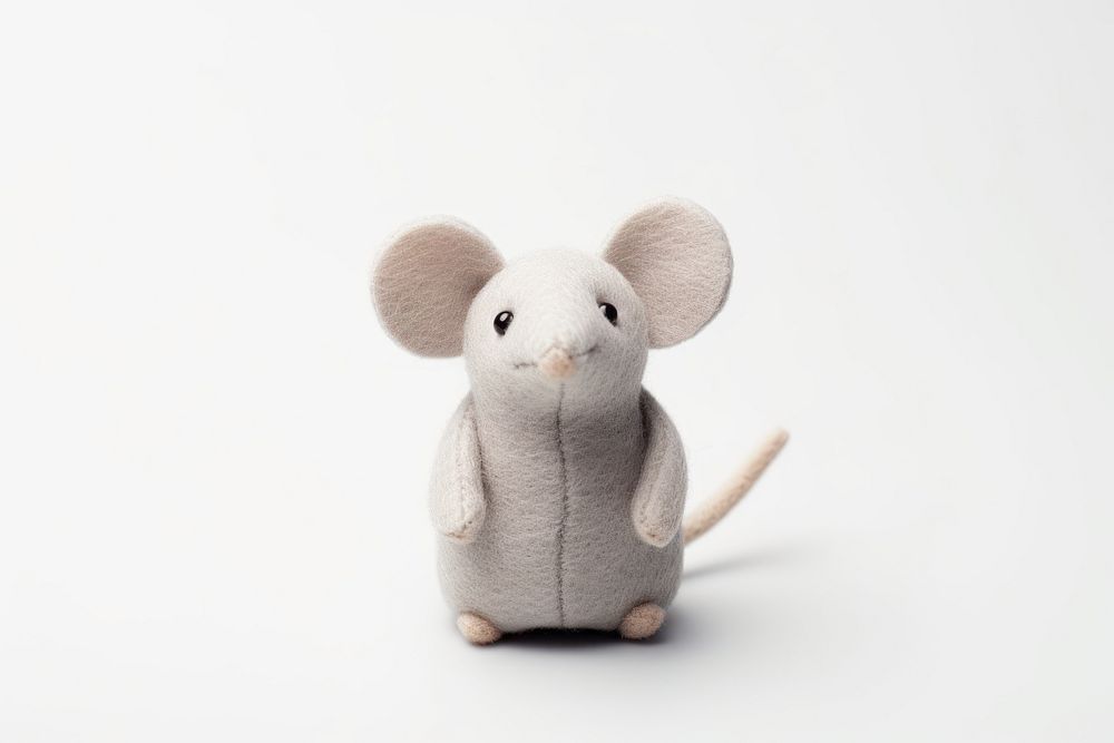 Toy plush cute rat. 