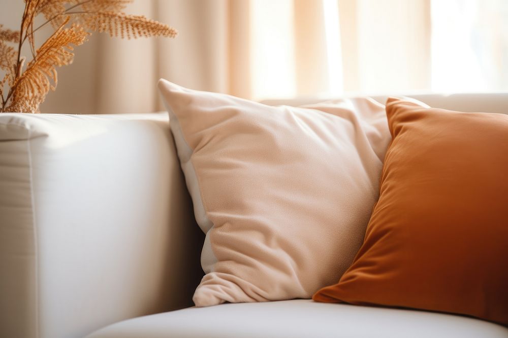 Cushion pillow sofa cozy. AI generated Image by rawpixel.