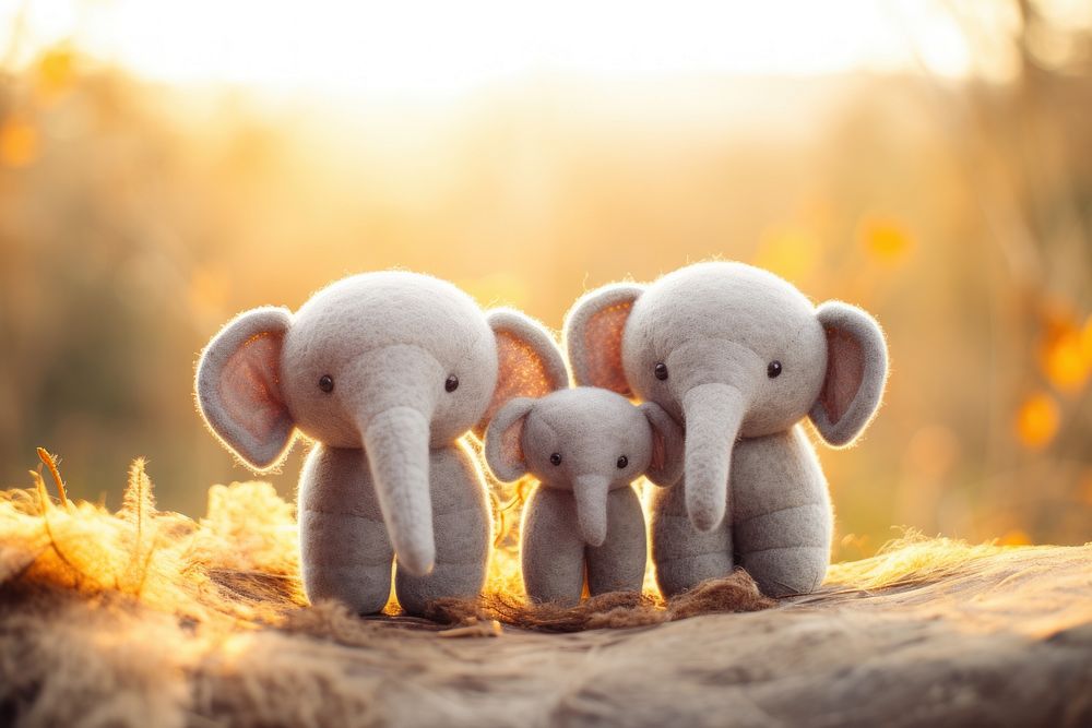 Plush toy wildlife elephant. AI generated Image by rawpixel.