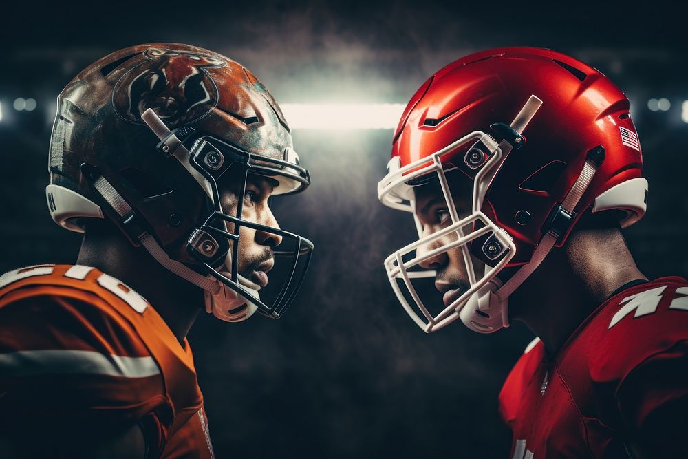 Football competition stadium helmet. AI generated Image by rawpixel.