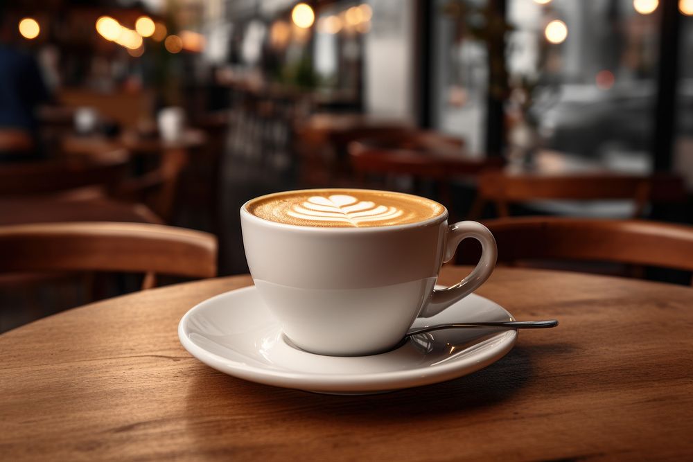 Coffee cup restaurant saucer. AI generated Image by rawpixel.