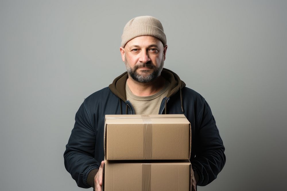 Cardboard box holding adult. AI generated Image by rawpixel.