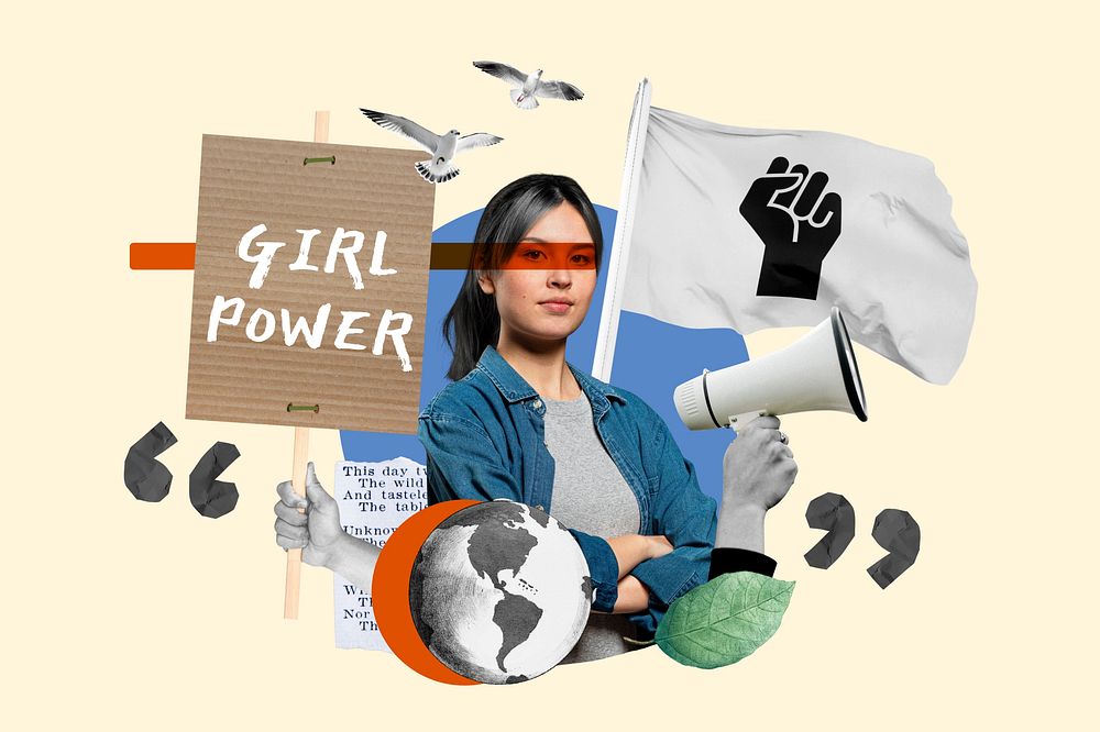 Girl power, equal rights protest remix
