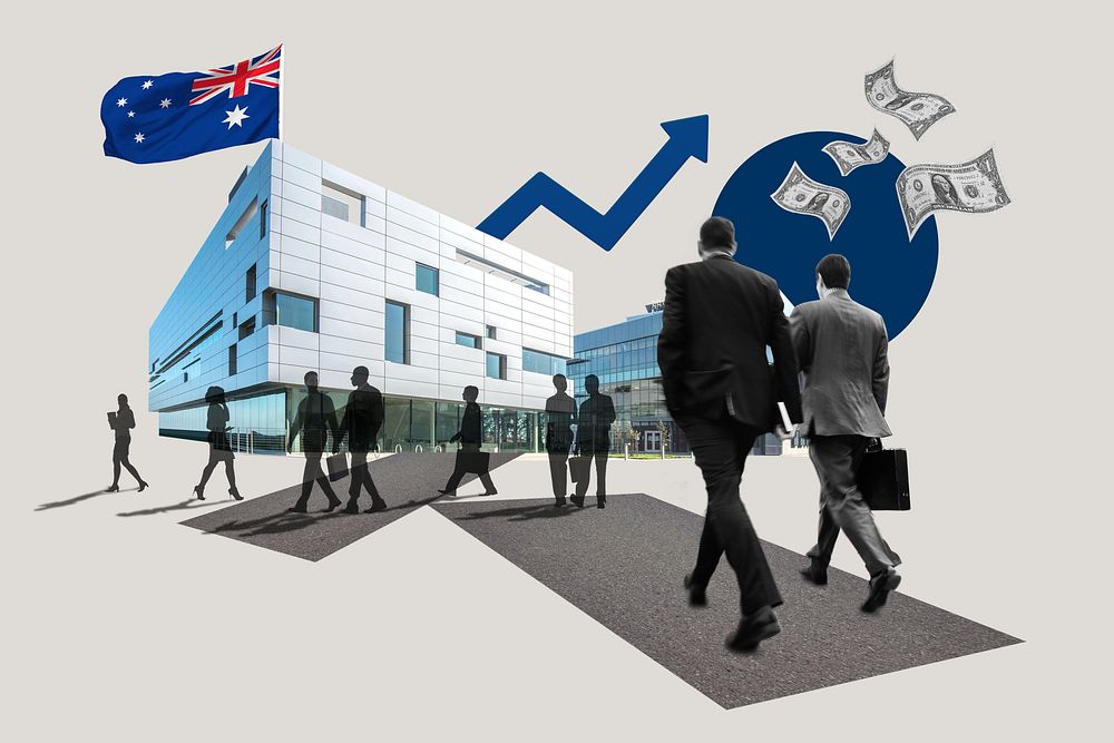 Australian business corporate photo collage