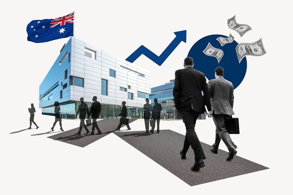 Australian business corporate photo collage