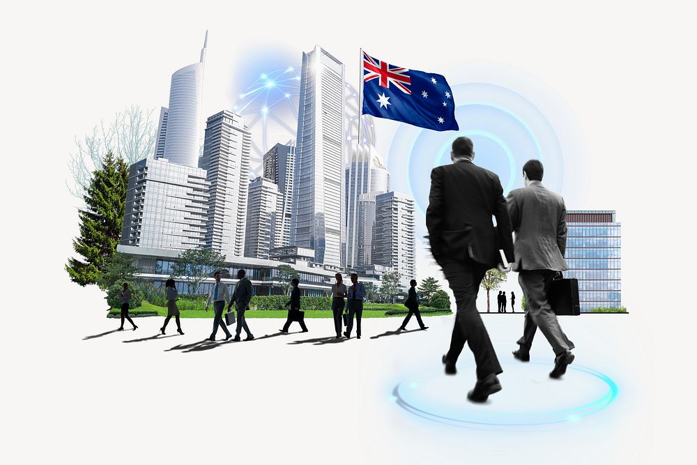 Australian corporate business photo collage