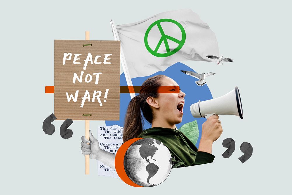 Peace not war, woman protest remix