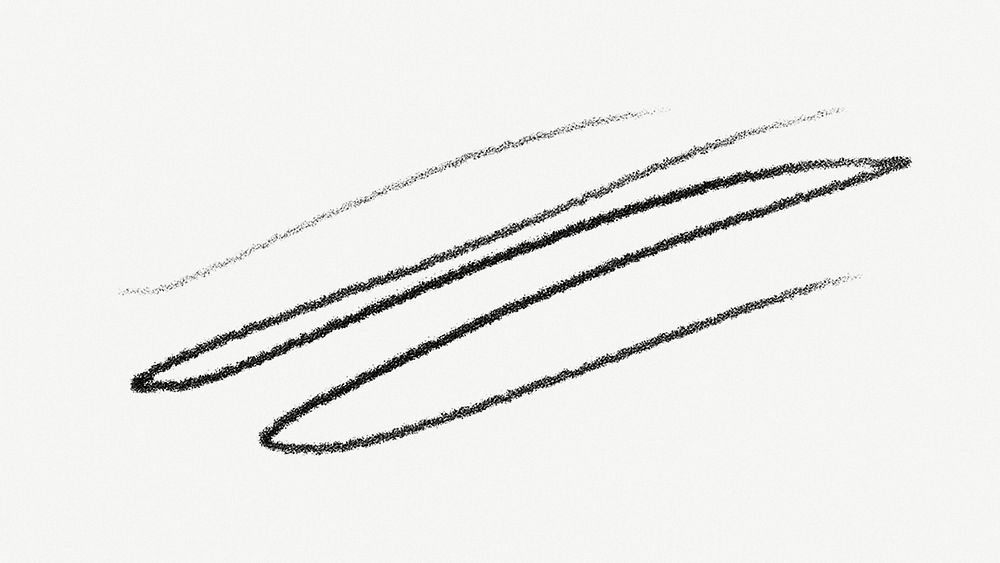 One line squiggle doodle psd