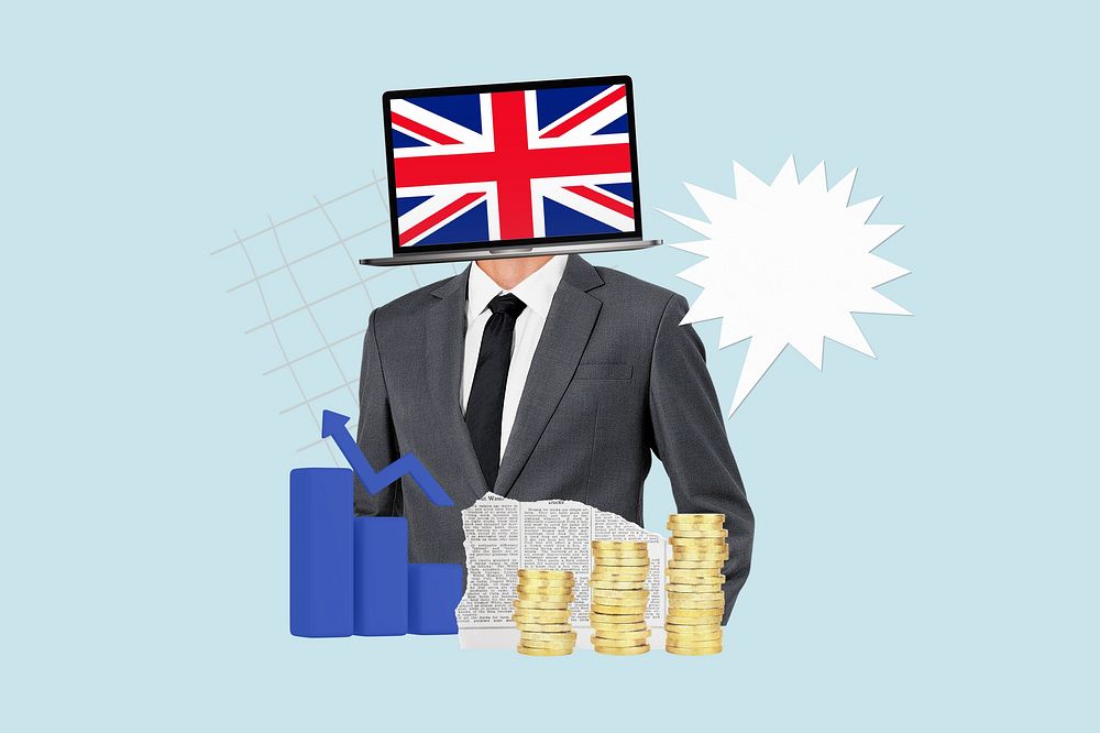 British economy, global trading collage