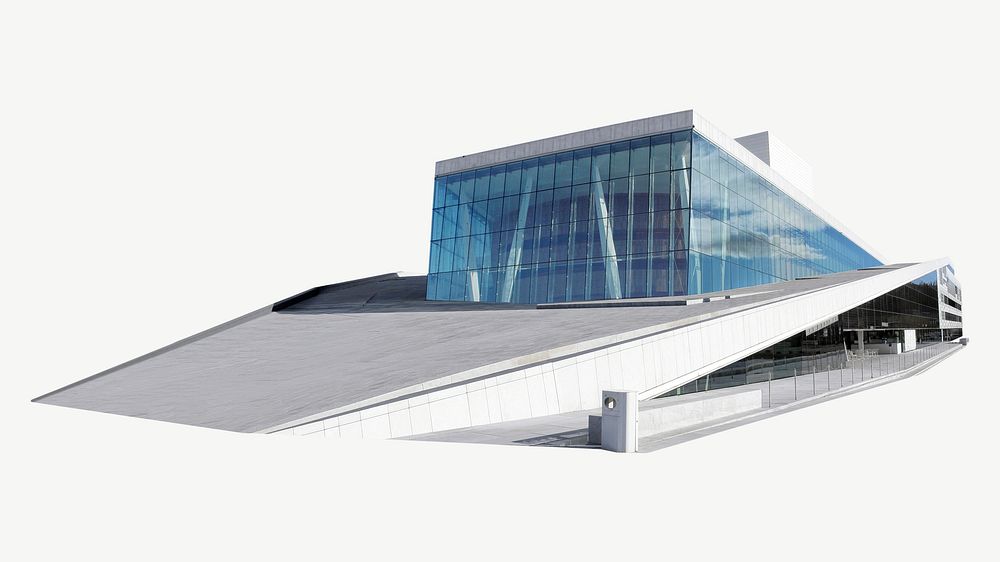 Oslo Opera House in Norway collage element psd