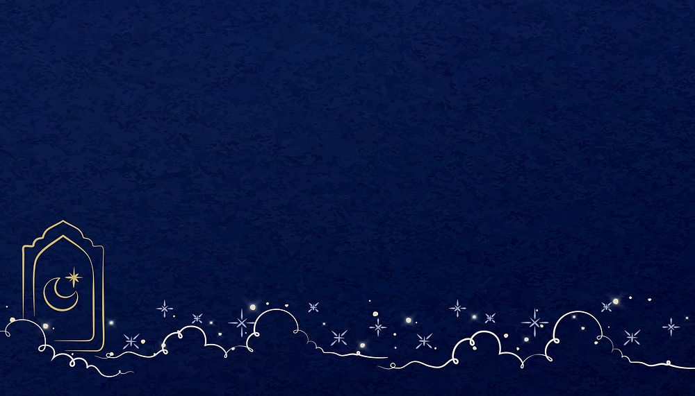 Ramadan blue background design