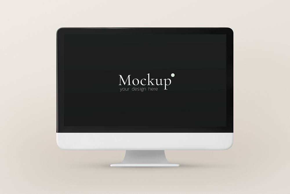 Computer screen mockup, 3D rendering design psd