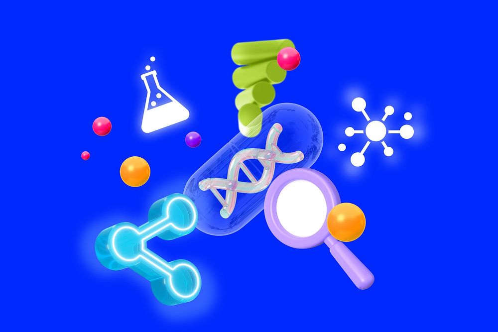 Biotechnology collage remix design