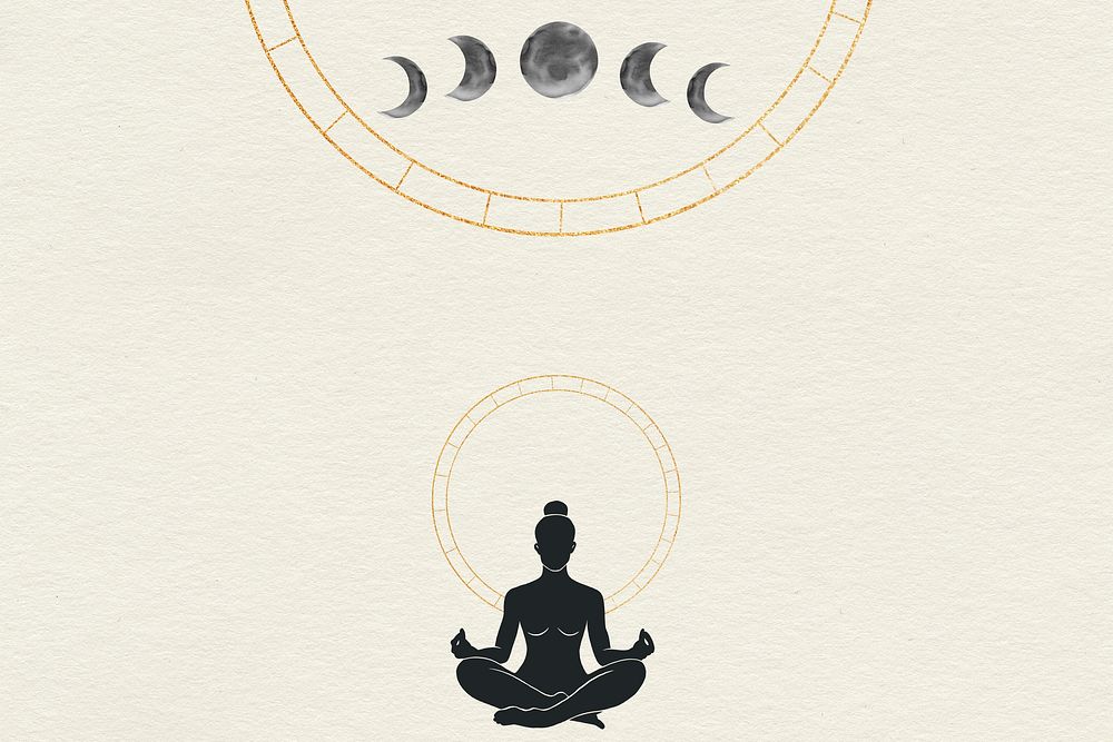 Meditation elements remix, spiritual background psd