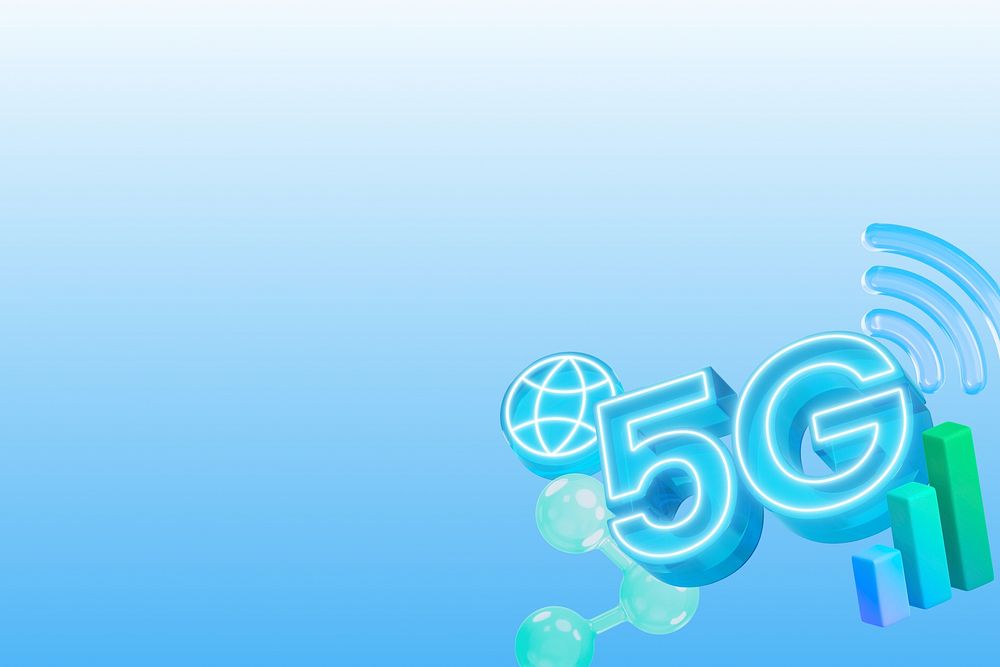 3D 5G network background