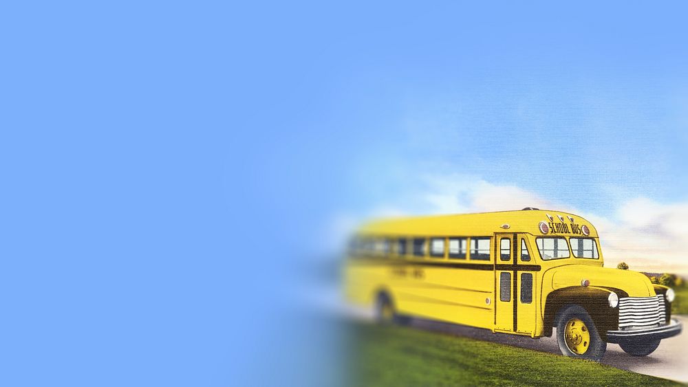 School bus border HD wallpaper