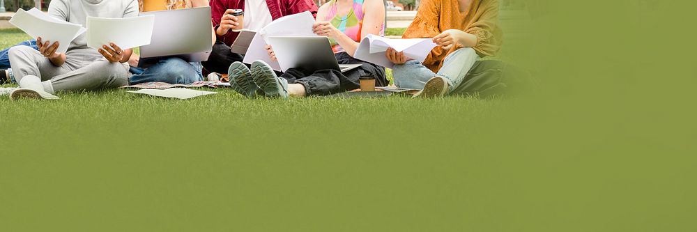 College students border background, education image