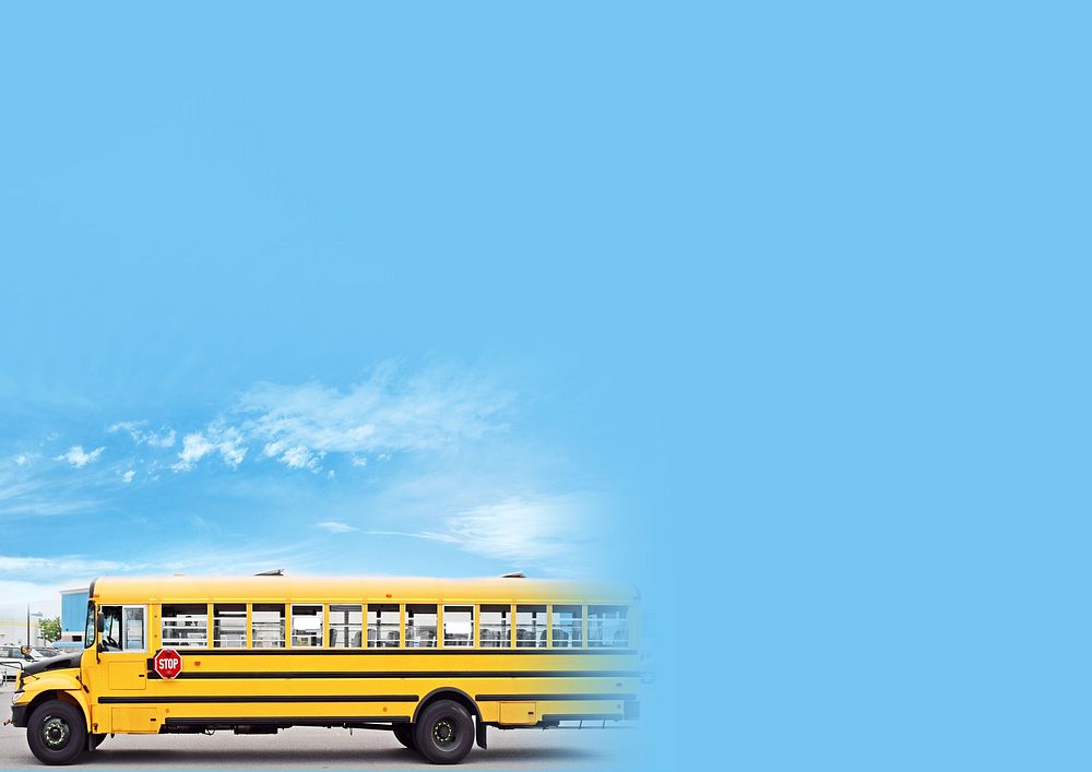 School bus border background