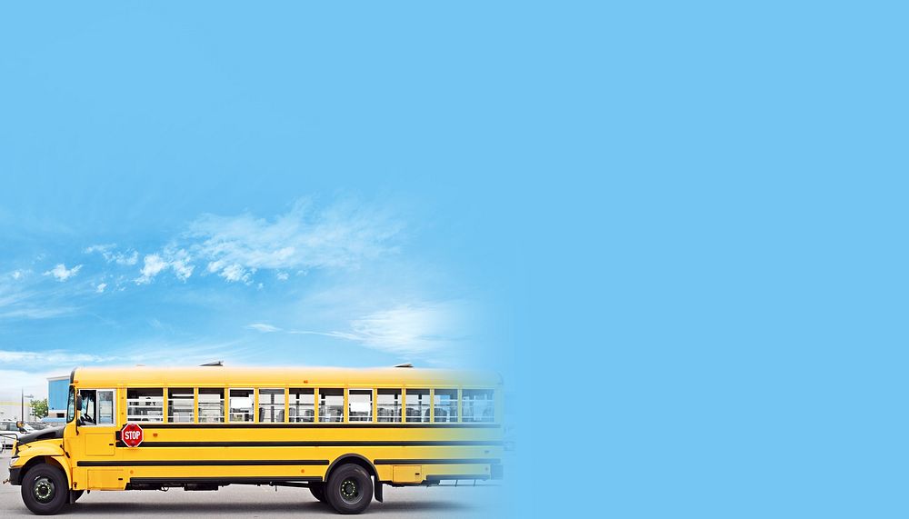 School bus border background