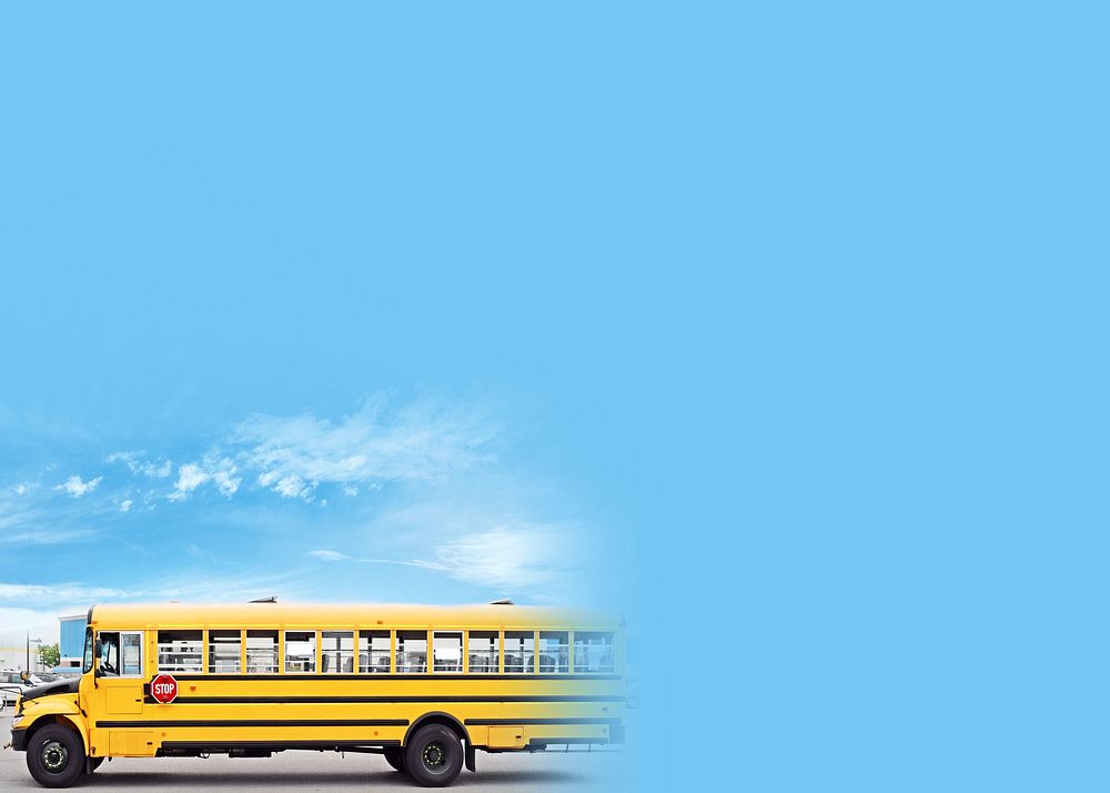 School bus border background