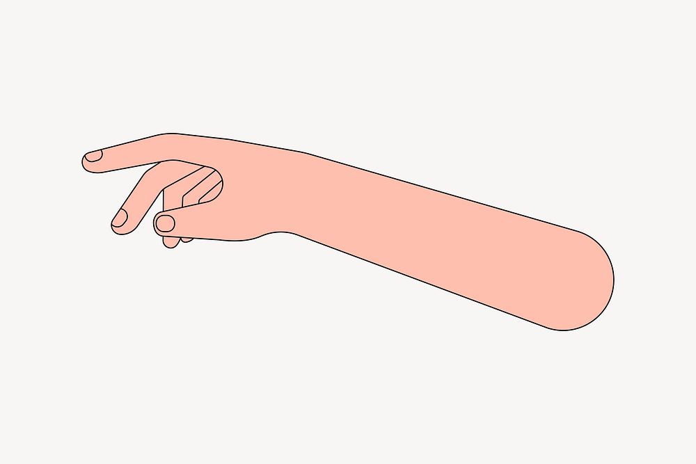 Arm hand, body part flat illustration