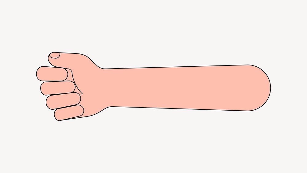 Fist arm, gesture flat illustration Free Photo rawpixel