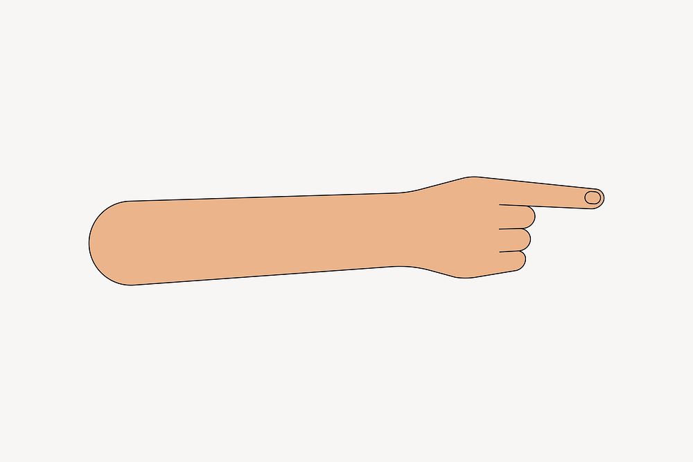 Hand pointing finger, gesture illustration