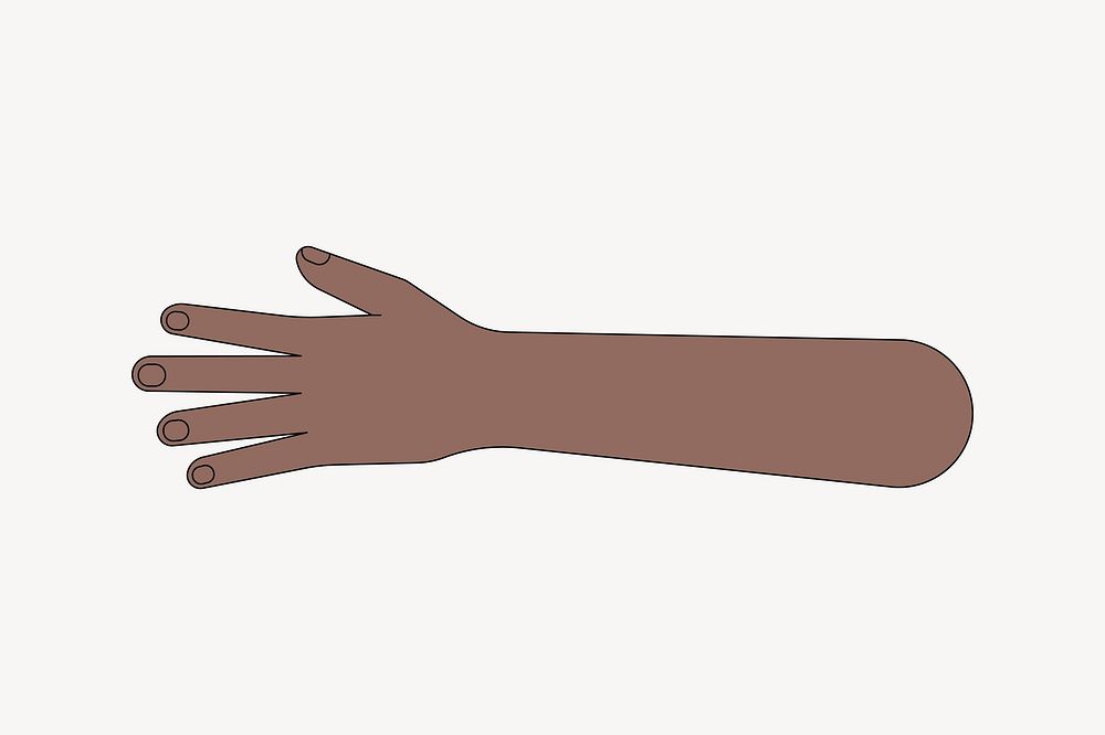 Black hand gesture, flat illustration