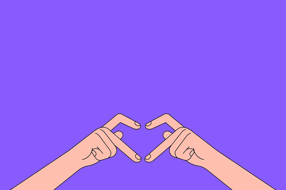 Heart hand sign background, love gesture illustration