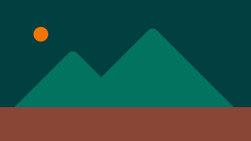 Flat mountain landscape HD wallpaper