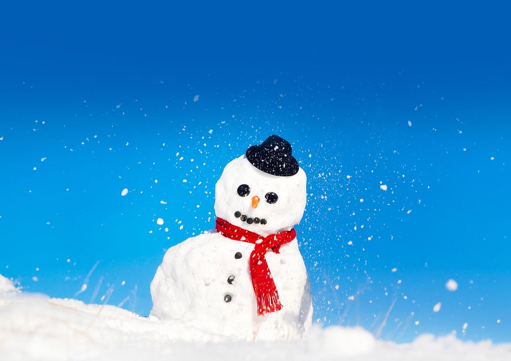 Snowman border background, Christmas image