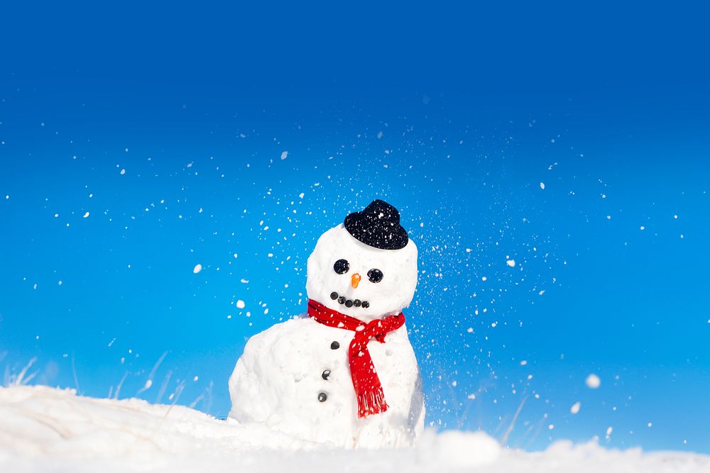 Snowman border background, Christmas image