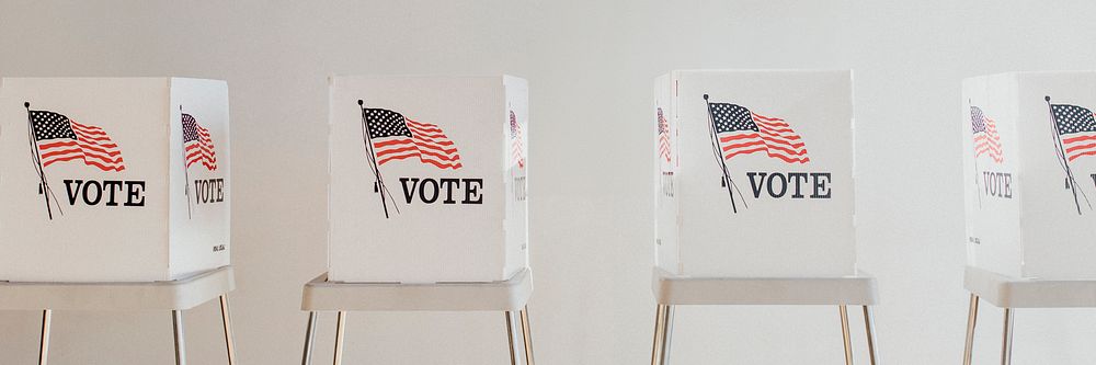 American voting booth background, election image