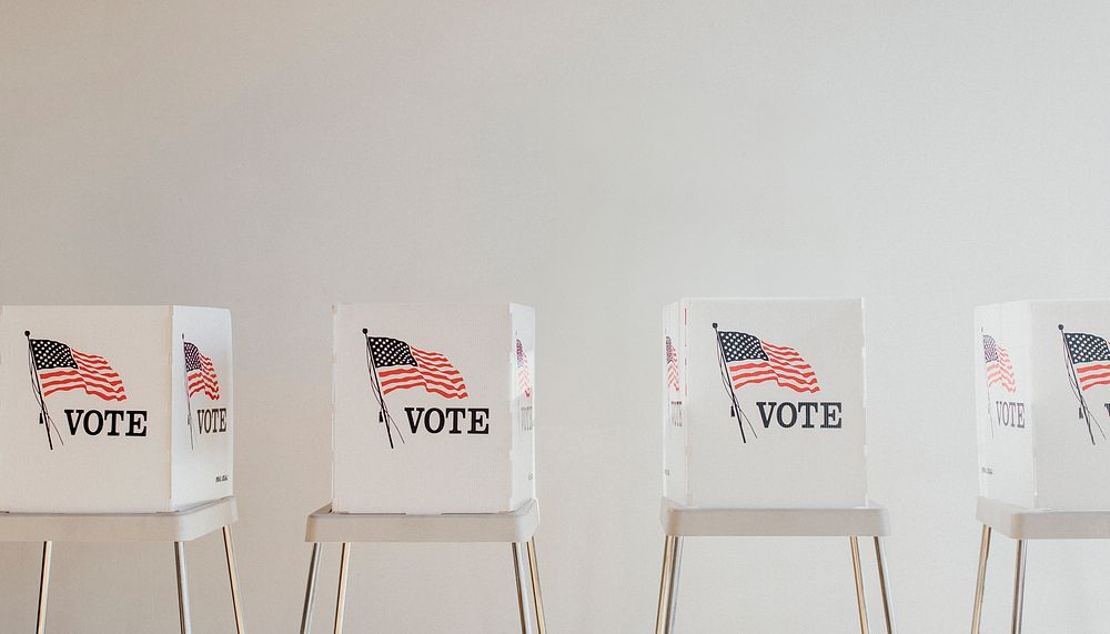 American voting booth background, election image
