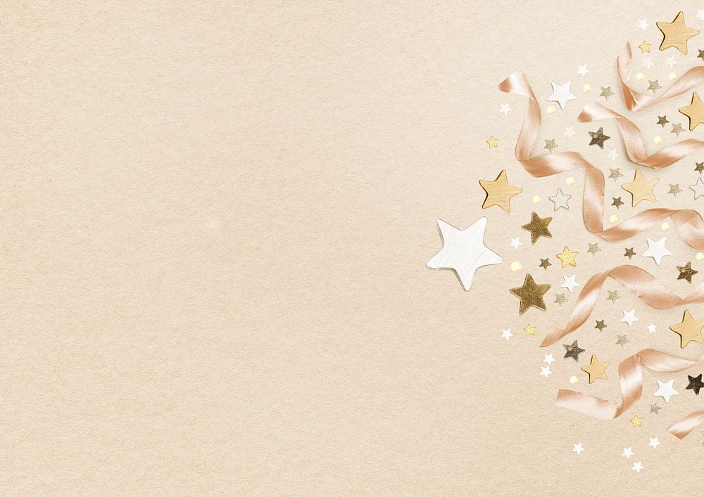 Gold confetti border background
