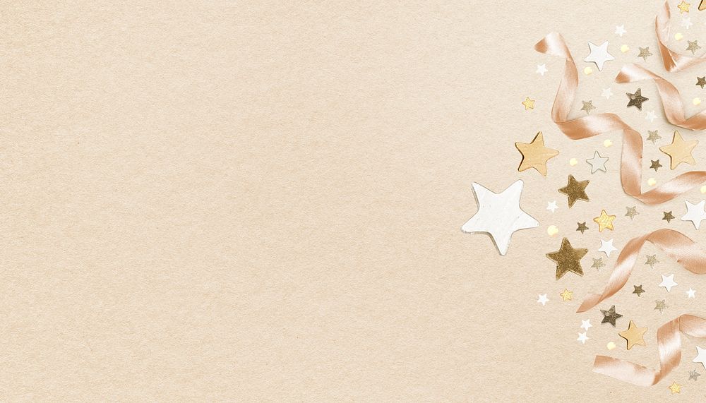 Gold confetti border background