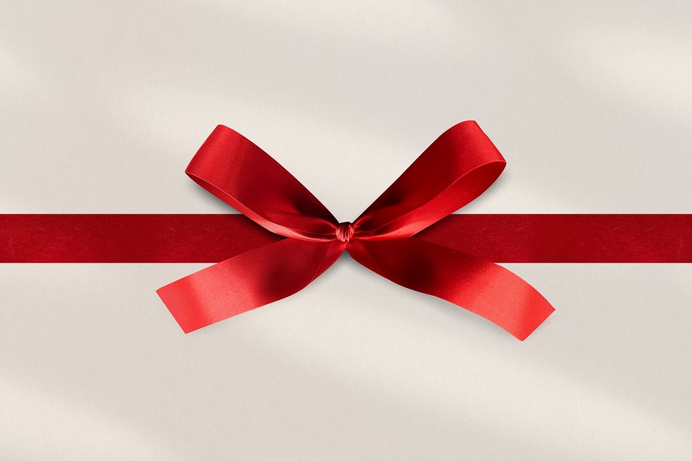 Red ribbon bow background