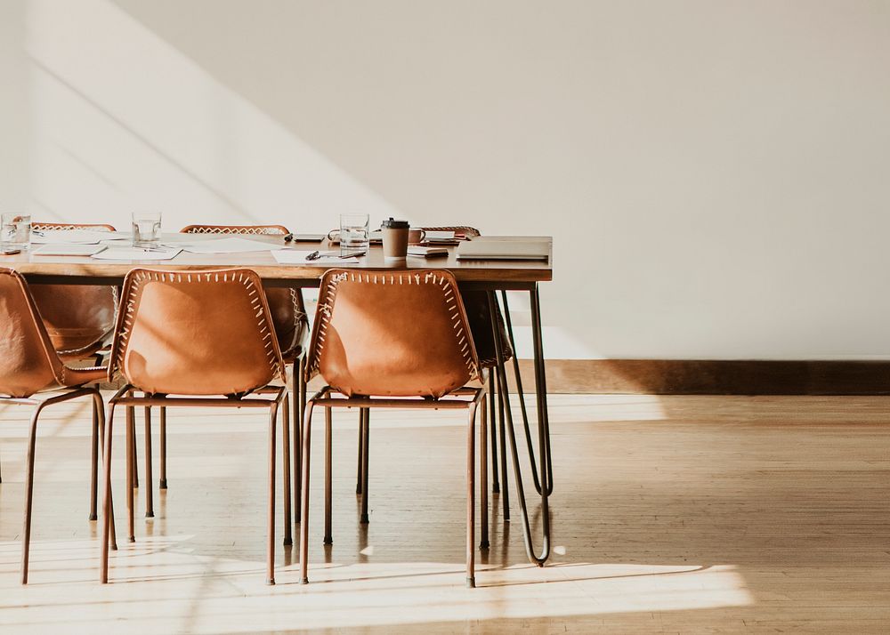 Empty meeting room background