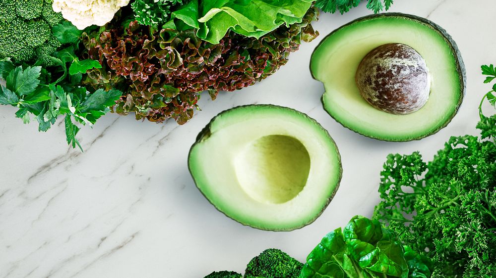 Avocado & vegetables desktop wallpaper, healthy food image