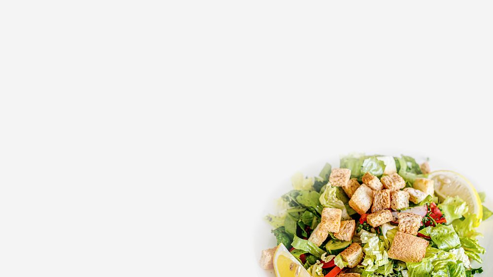 Caesar salad desktop wallpaper, healthy food image