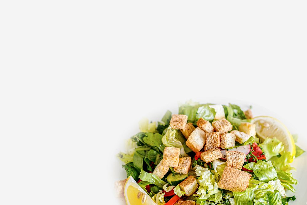 Caesar salad background, healthy food image