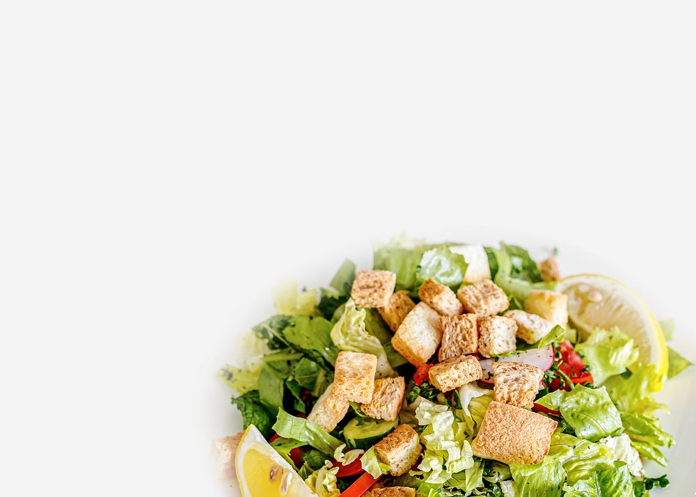 Caesar salad background, healthy food image