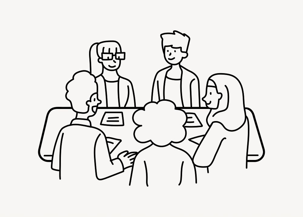 diverse-team-of-co-workers-doodle-free-photo-rawpixel