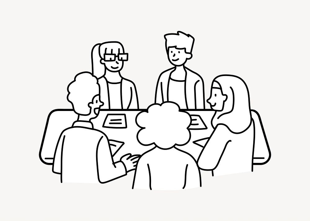 diverse-team-of-co-workers-doodle-free-photo-rawpixel