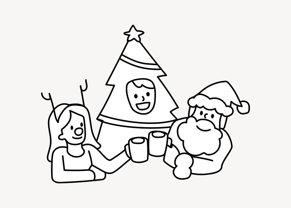 Cheers to Christmas doodle