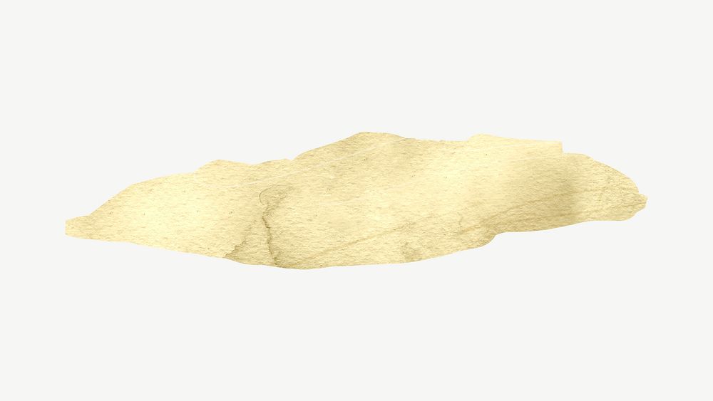 Beige  abstract shape, paper craft element psd