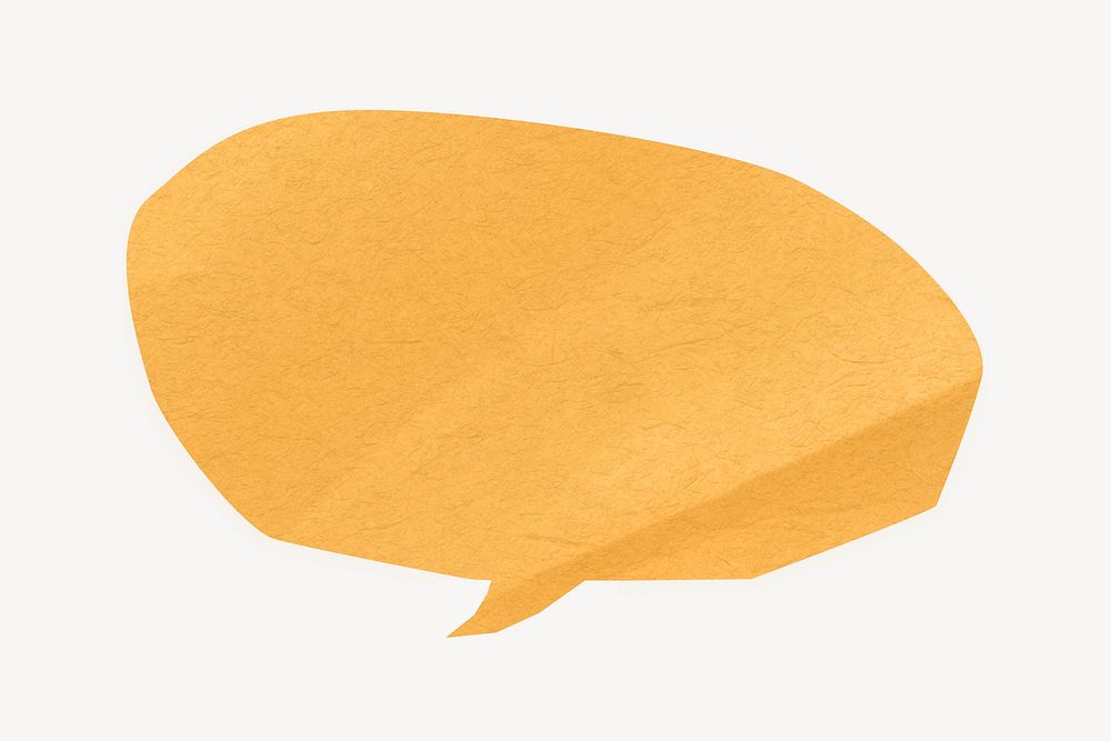 Orange speech bubble, communication paper element