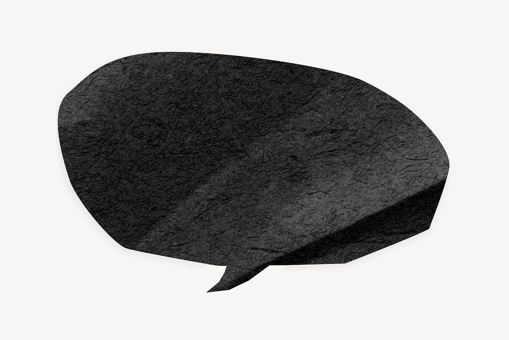 Black speech bubble, communication paper element
