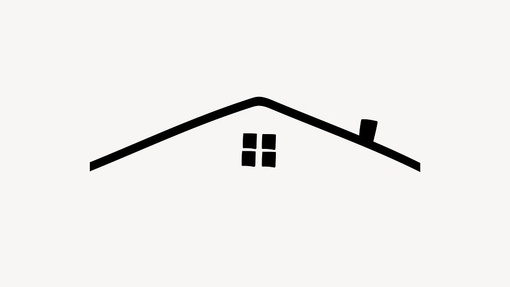 House roof, aesthetic illustration design element vector